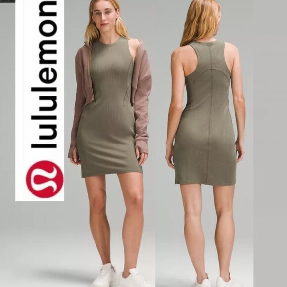 Lululemon Ribbed Softstreme Slim-Fit Tank Dress size 10 - Picture 1 of 15